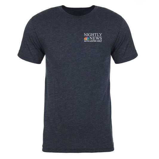 NBC Nightly News with Lester Holt Logo Men's Tri-Blend T-Shirt-2