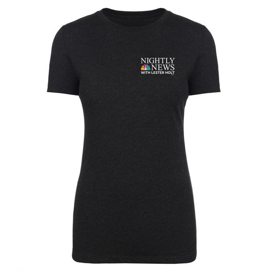 NBC Nightly News with Lester Holt Logo Women's Tri-Blend T-Shirt-1