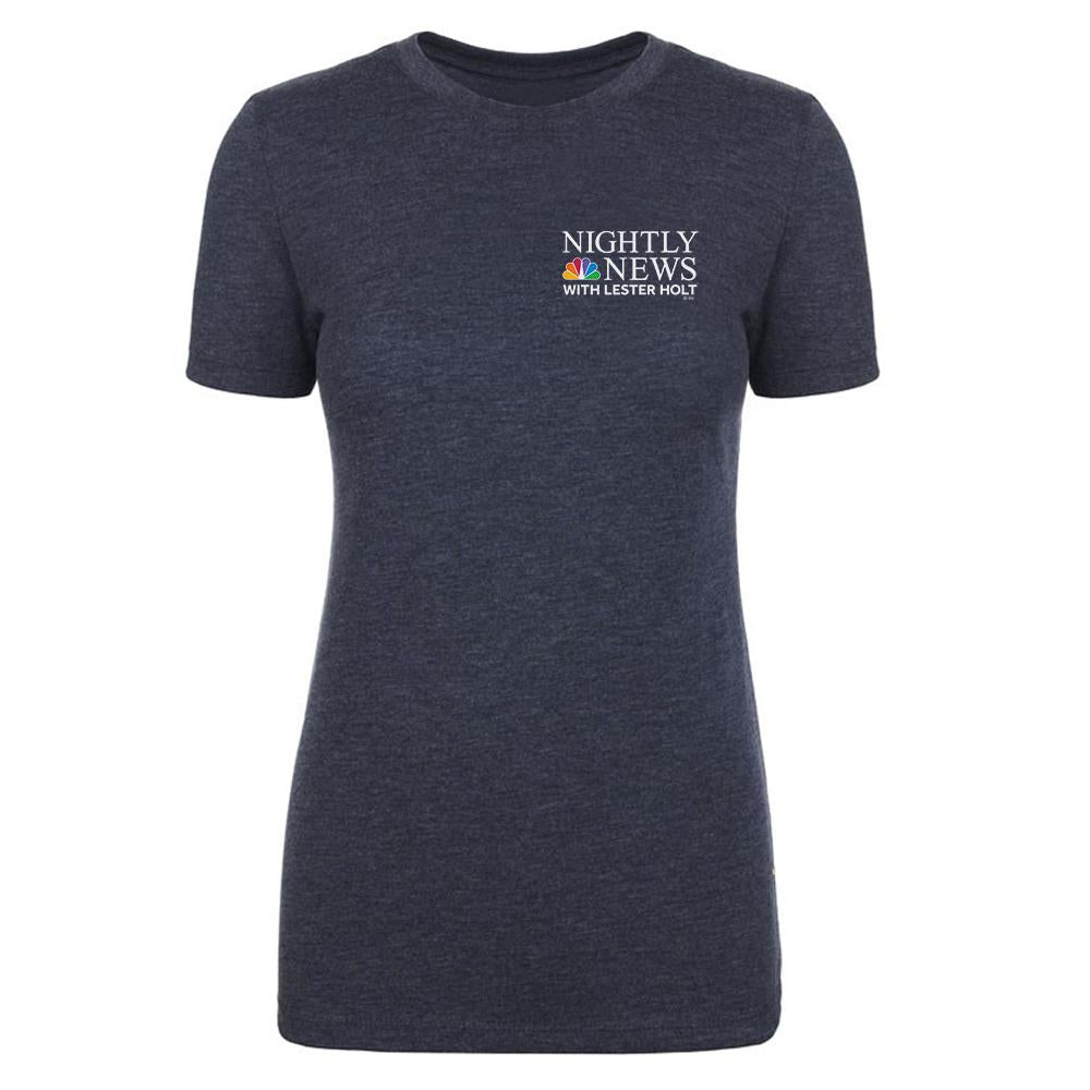 NBC Nightly News with Lester Holt Logo Women's Tri-Blend T-Shirt