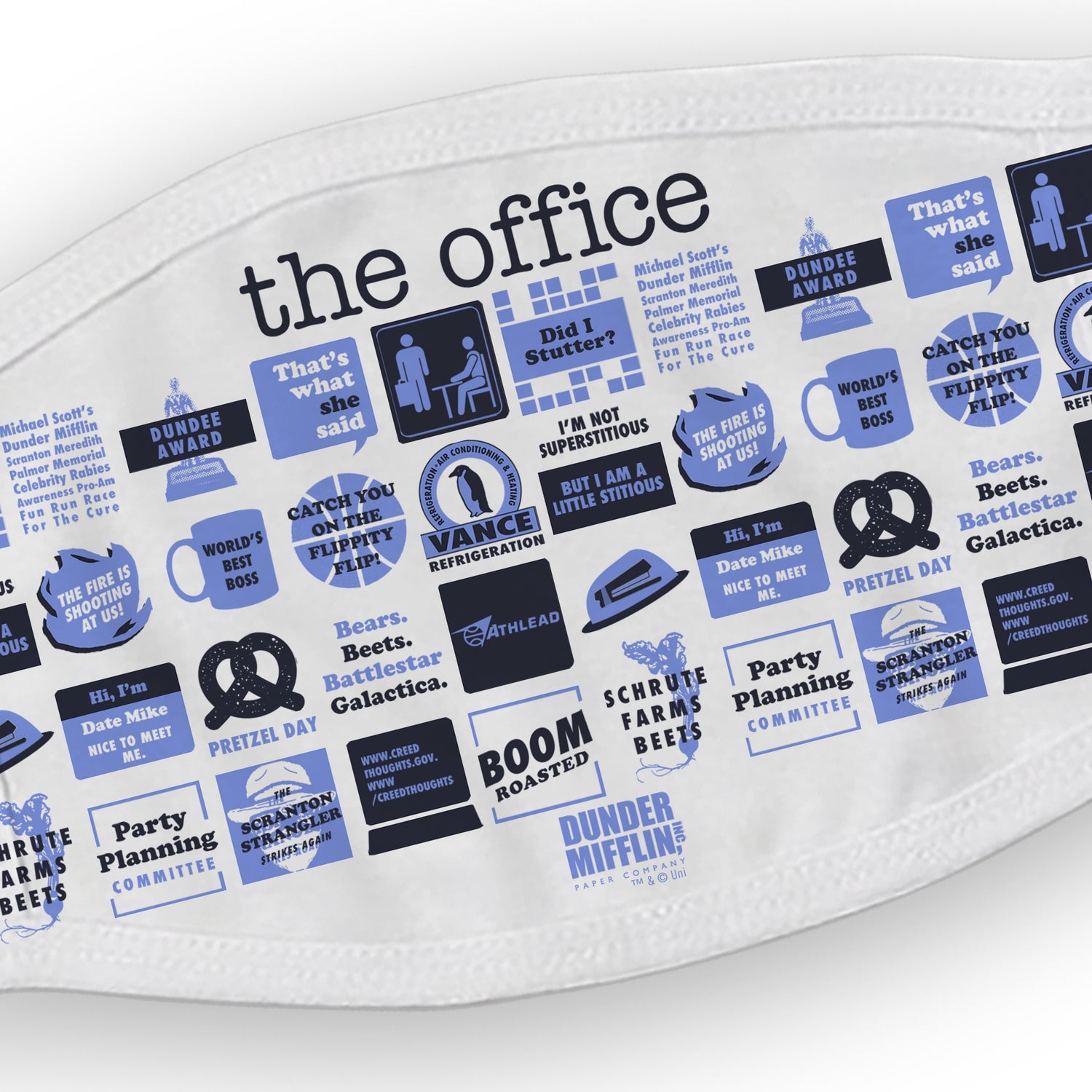 The Office Office Mash-Up Washable Face Mask