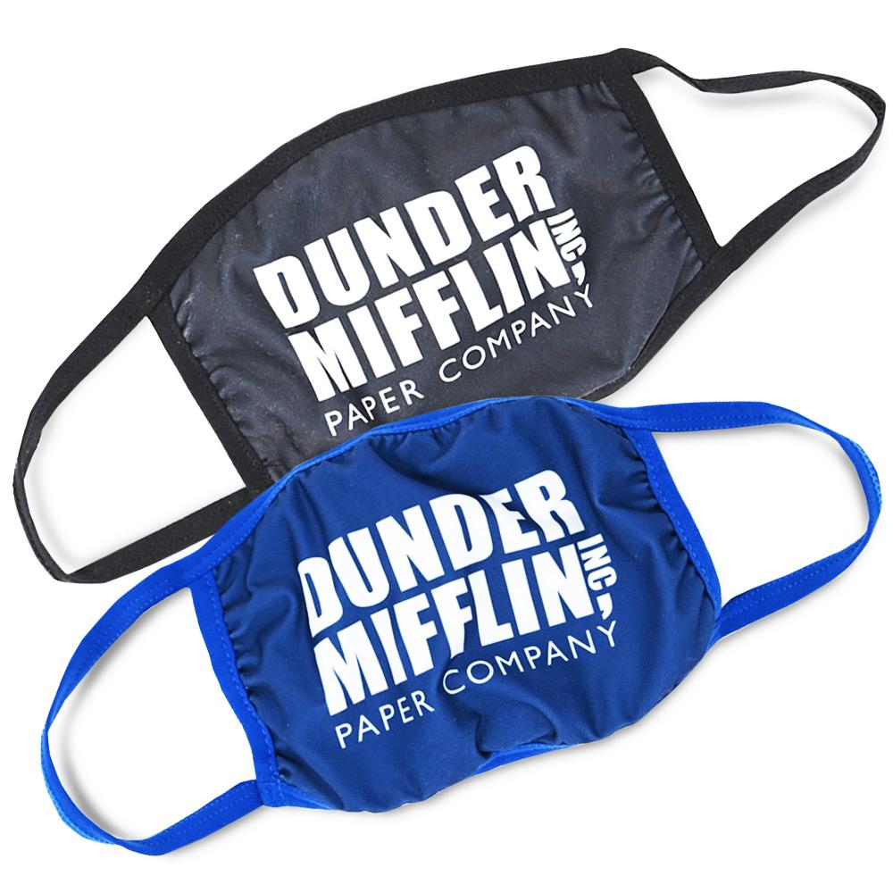 The Office Dunder Mifflin Logo Face Mask (2-pack)