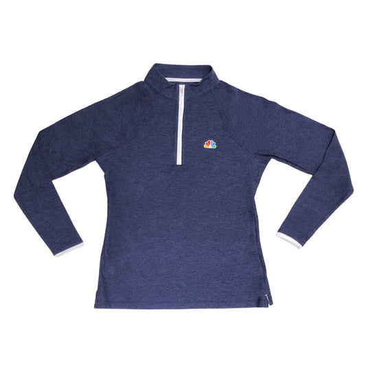 NBC Peter Millar Womens Navy/White Qtr Zip-0