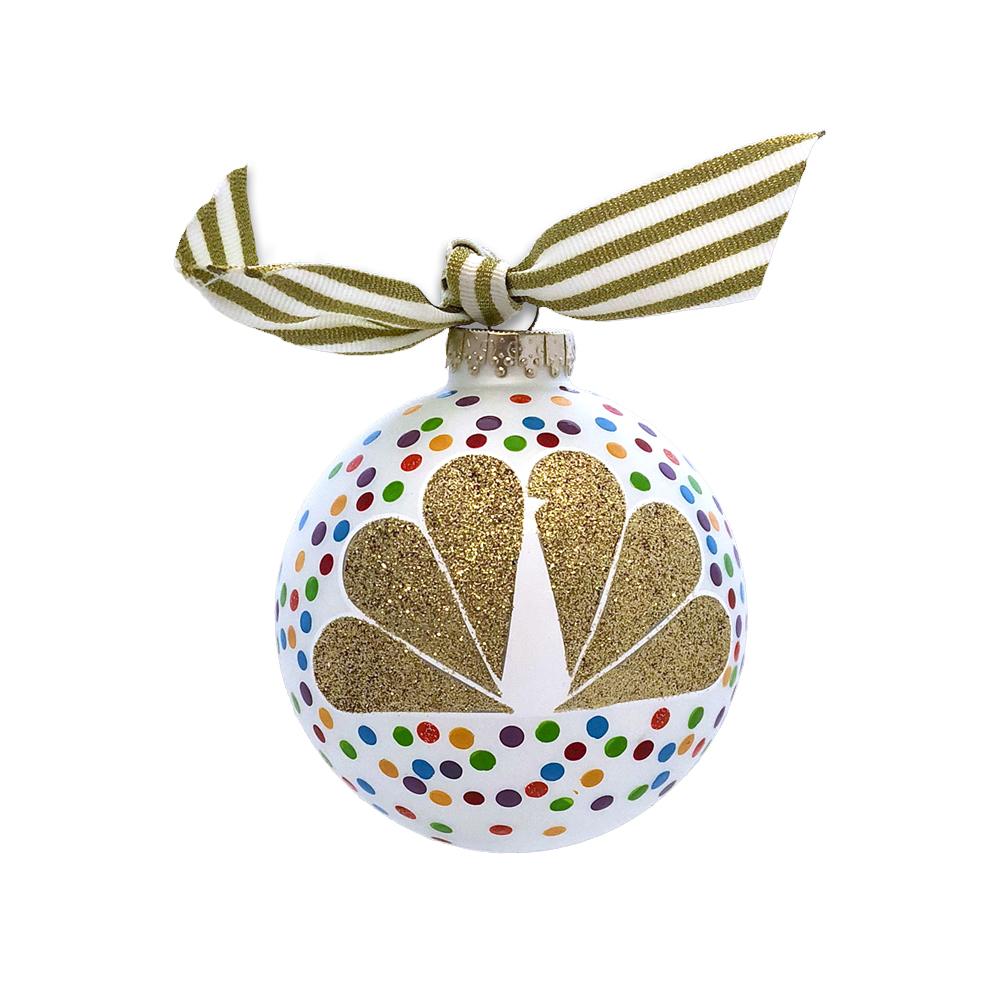 NBC Confetti Peacock Ornament