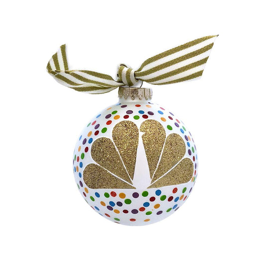NBC Confetti Peacock Ornament