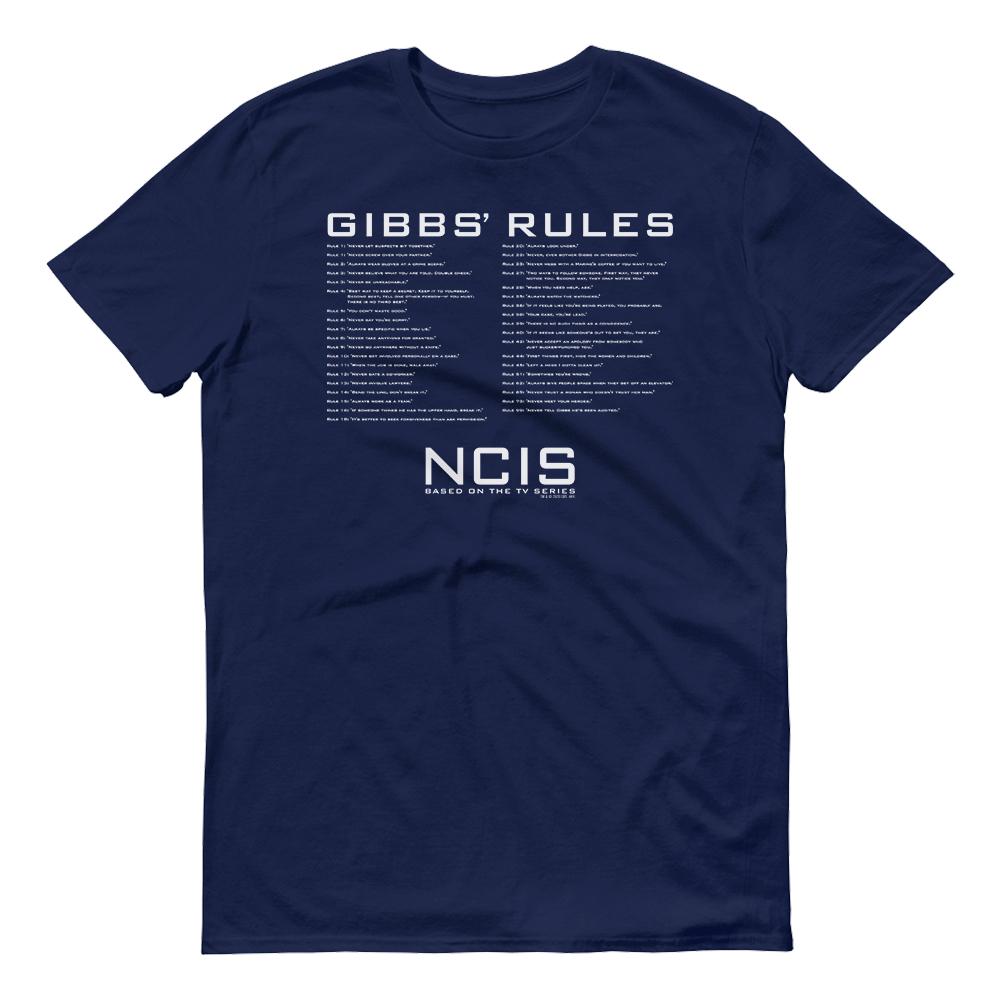 NCIS Gibbs Rules Navy Adult Short Sleeve T-Shirt | Official CBS Entertainment Store