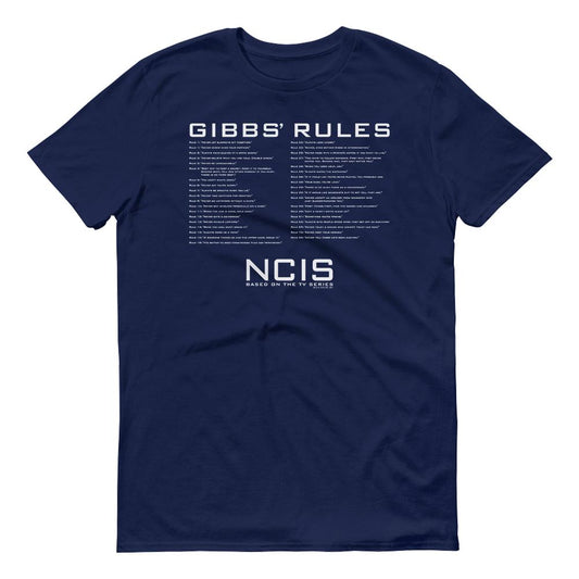 NCIS Gibbs Rules Navy Adult Short Sleeve T-Shirt | Official CBS Entertainment Store-0