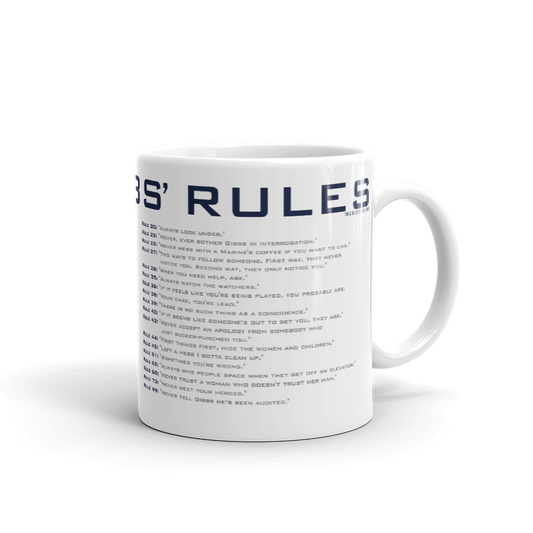 NCIS Gibbs' Rules White Mug | Official CBS Entertainment Store-3