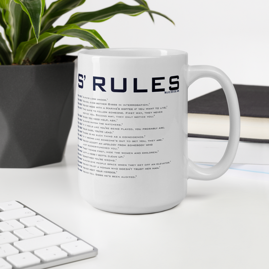 NCIS Gibbs' Rules White Mug | Official CBS Entertainment Store-6