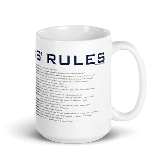 NCIS Gibbs' Rules White Mug | Official CBS Entertainment Store-8