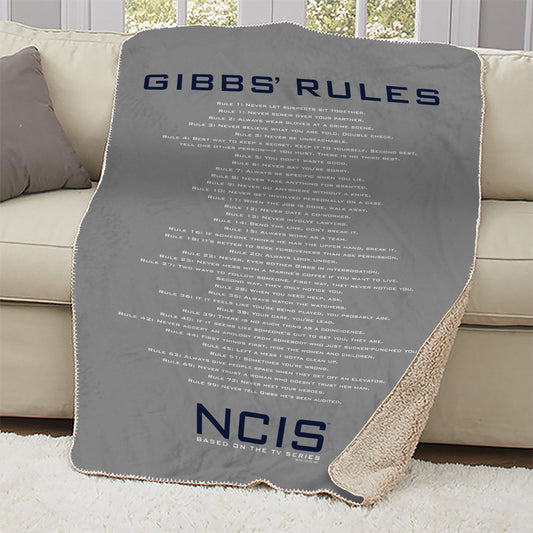 NCIS Gibbs Rules Sherpa Blanket | Official CBS Entertainment Store-0