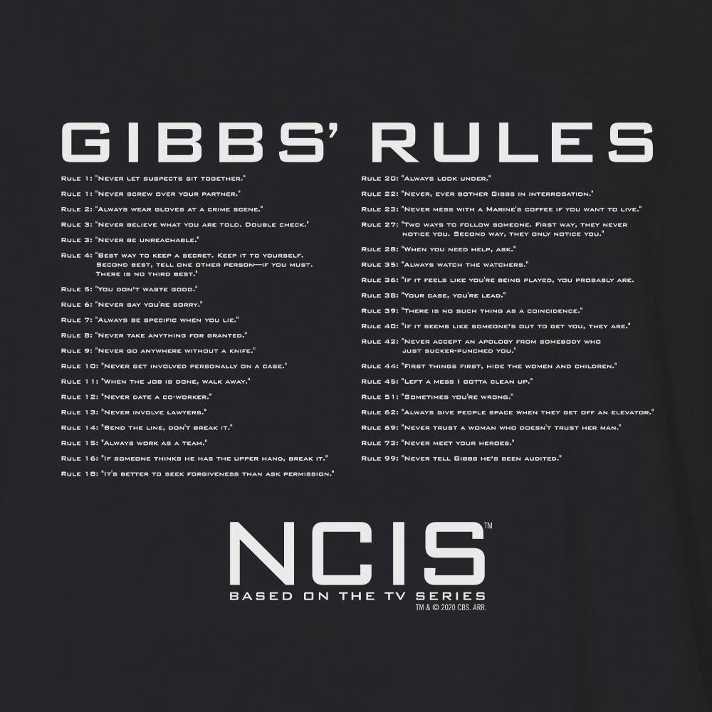 NCIS Gibbs Rules Women's Relaxed T-Shirt | Official CBS Entertainment Store