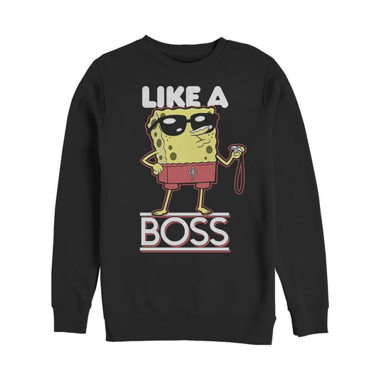 SpongeBob SquarePants Like a Boss Crew Neck Sweatshirt - SpongeBob SquarePants Official Shop-0