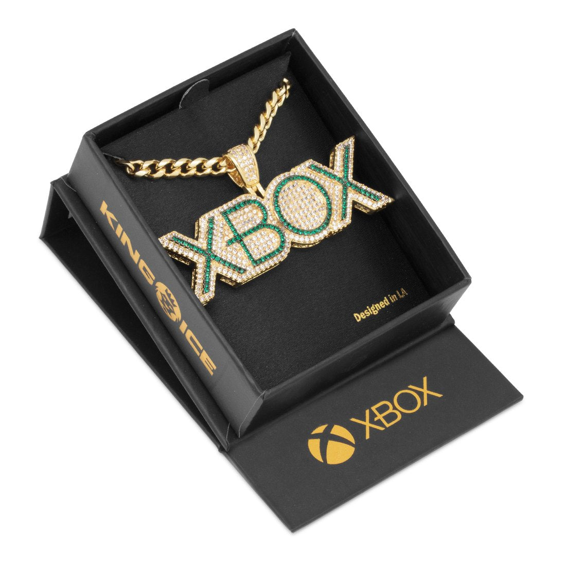 Xbox x King Ice - Emerald Xbox Logo Necklace