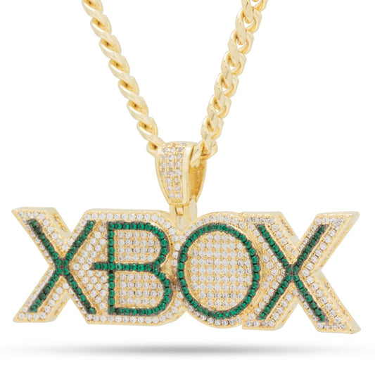 Xbox x King Ice - Emerald Xbox Logo Necklace-0