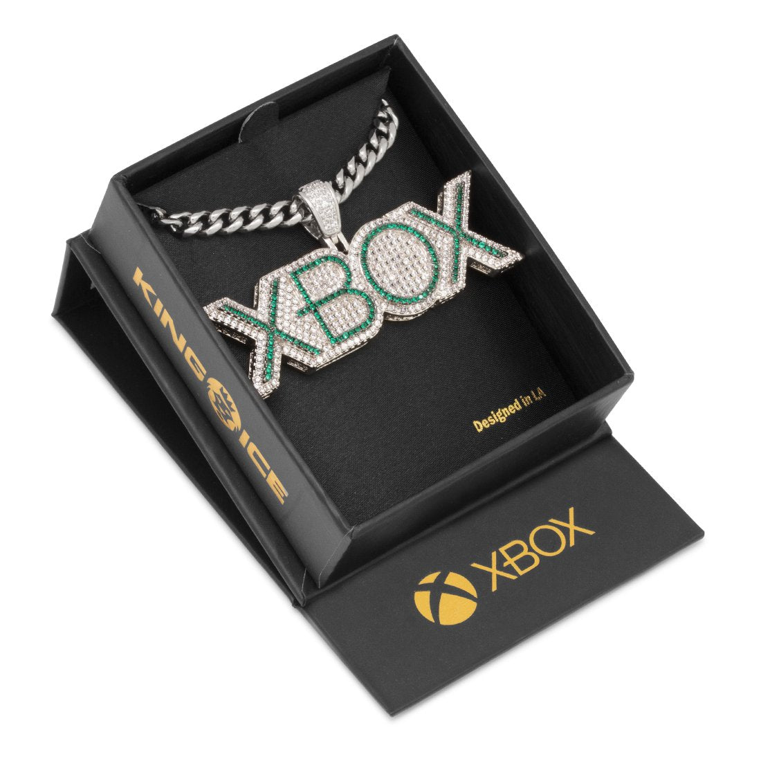 Xbox x King Ice - Emerald Xbox Logo Necklace