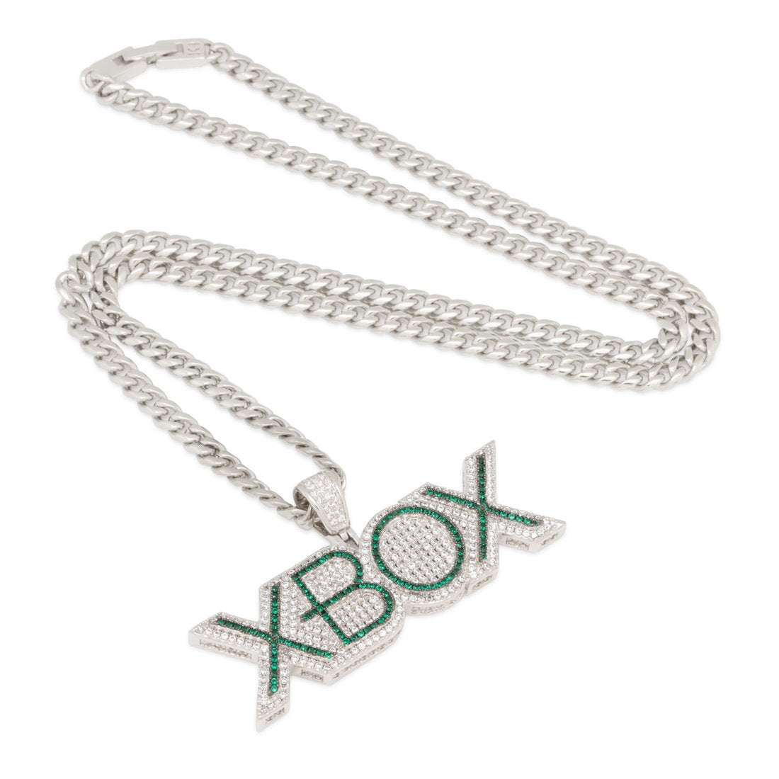 Xbox x King Ice - Emerald Xbox Logo Necklace