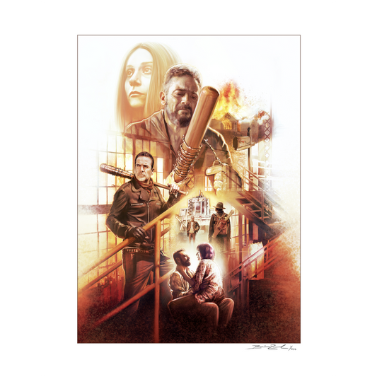 The Walking Dead Negan & Lucille Watercolor Giclee by Brian Rood-0