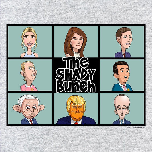 Our Cartoon President Shady Bunch Adult Short Sleeve T-Shirt-1