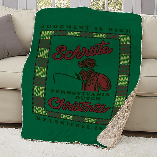 The Office Dwight Belsnickel Sherpa Blanket