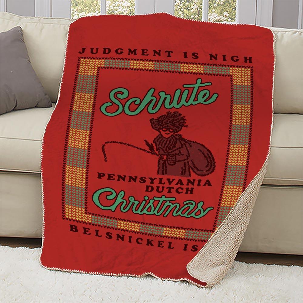 The Office Dwight Belsnickel Sherpa Blanket