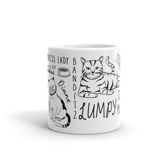 The Office Angela's Cat Mash-Up White Mug-2