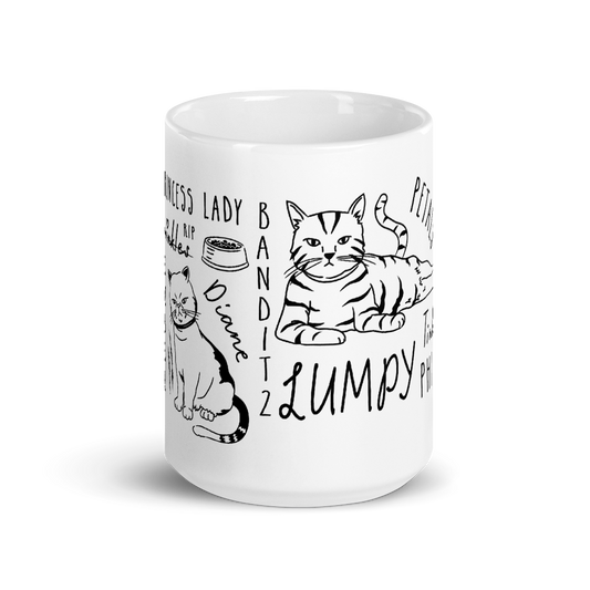 The Office Angela's Cat Mash-Up White Mug-5