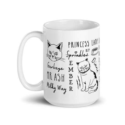 The Office Angela's Cat Mash-Up White Mug-6