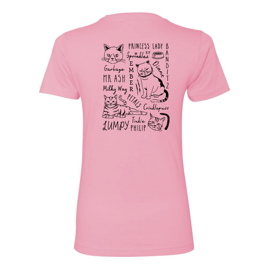 The Office Angela's Cat Mash-Up Women's Short Sleeve T-Shirt-0