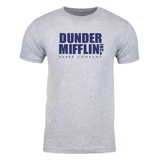 The Office Dunder Mifflin Blue Adult Short Sleeve T-Shirt-1