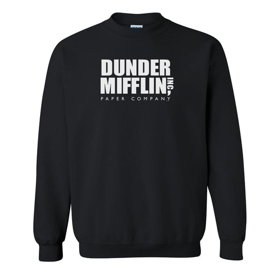 The Office Dunder Mifflin White Fleece Crewneck Sweatshirt-0