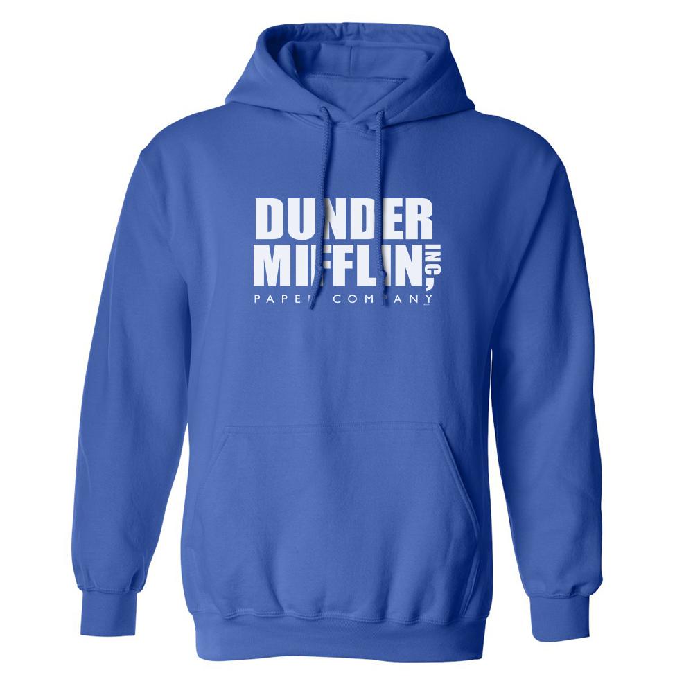 The Office Dunder Mifflin White Fleece Hooded Sweatshirt