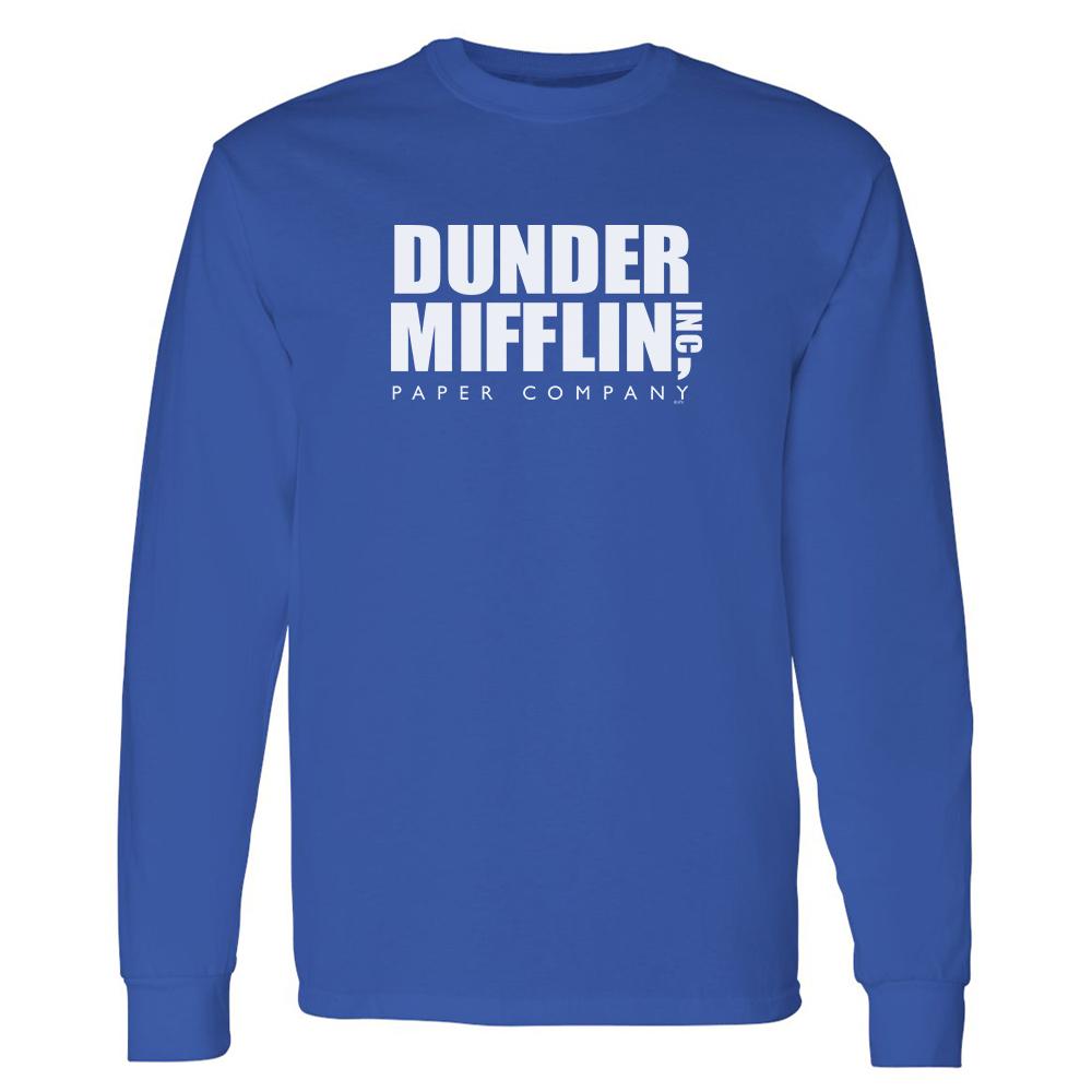 The Office Dunder Mifflin White Adult Long Sleeve T-Shirt