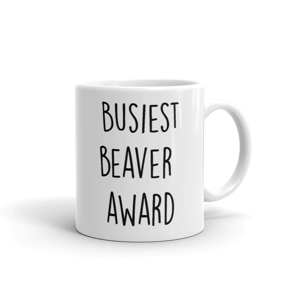 The Office Busiest Beaver Dundie Award White Mug