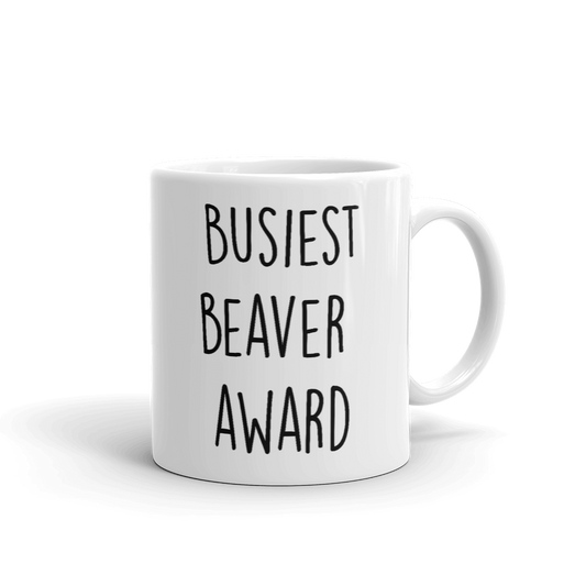 The Office Busiest Beaver Dundie Award White Mug-3