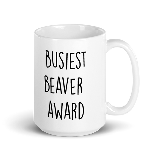 The Office Busiest Beaver Dundie Award White Mug-7