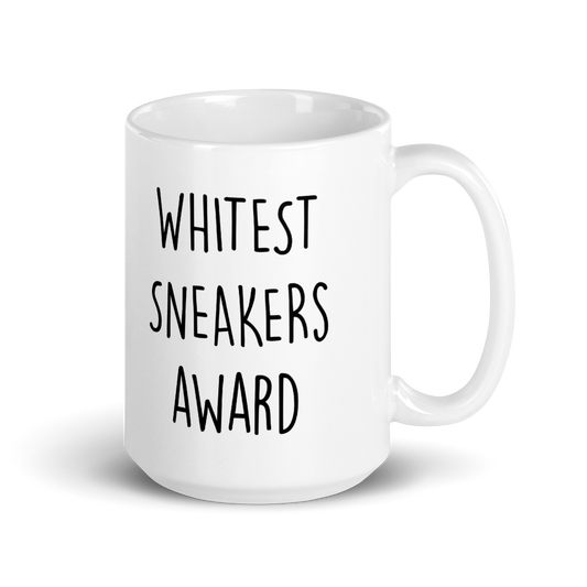 The Office Whitest Sneakers Dundie Award White Mug-7