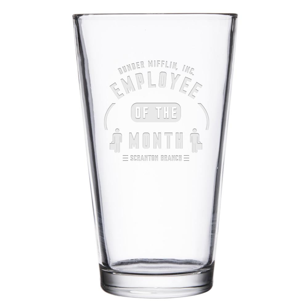 The Office Employee of the Month Laser Engraved Pint Glass