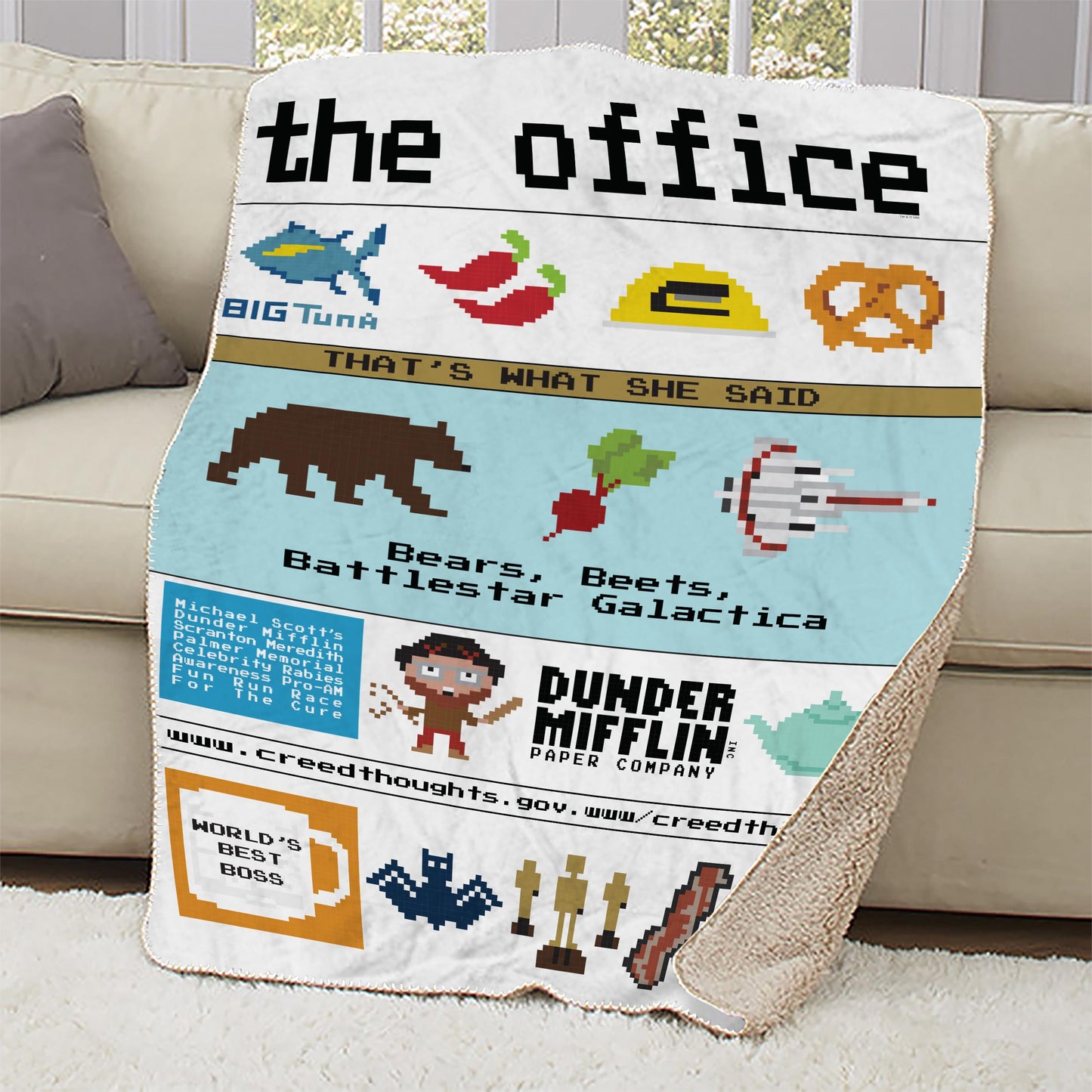 The Office 8-Bi Sherpa Blanket