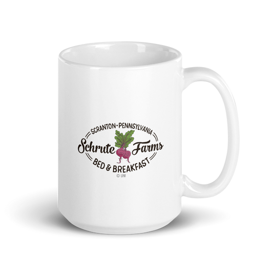 The Office Schrute Farms Bed & Breakfast White Mug-4