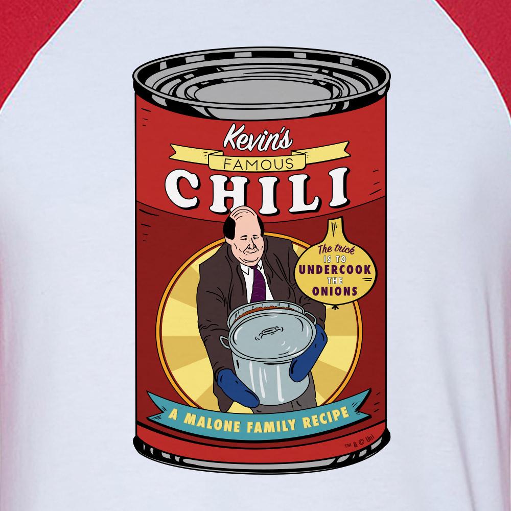 The Office Kevin's Famous Chili 3/4 Sleeve Baseball T-Shirt