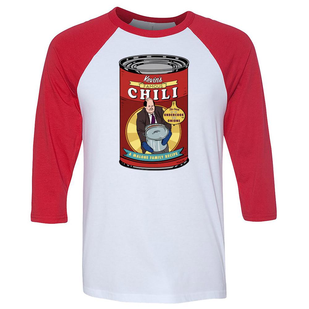 The Office Kevin's Famous Chili 3/4 Sleeve Baseball T-Shirt