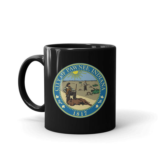 Parks and Recreation City of Pawnee Black Mug-0