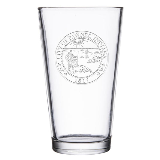 Parks and Recreation City of Pawnee Laser Engraved Pint Glass