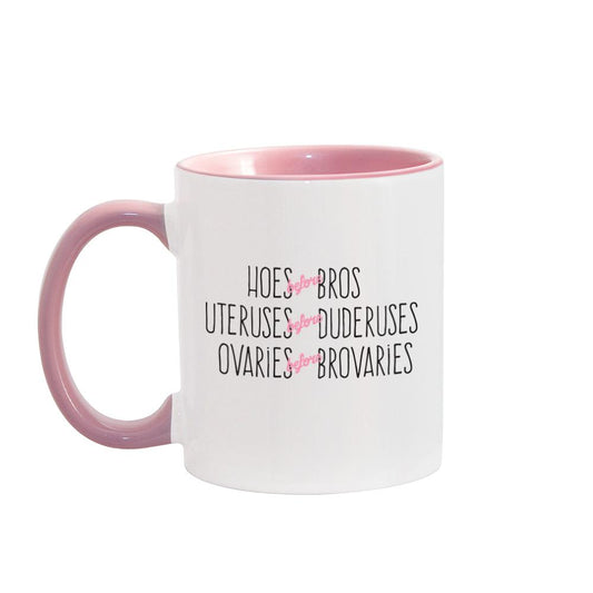 Parks and Recreation Hoes Before Bros Two-Tone Mug-0