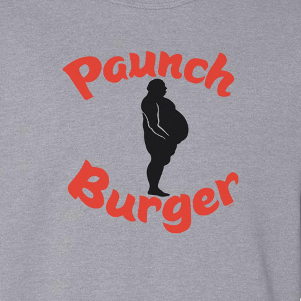 Parks and Recreation Paunch Burger Fleece Crewneck Sweatshirt