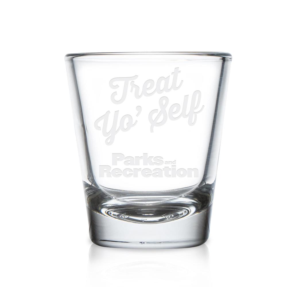 Parks and Recreation Treat Yo Self Shot Glass