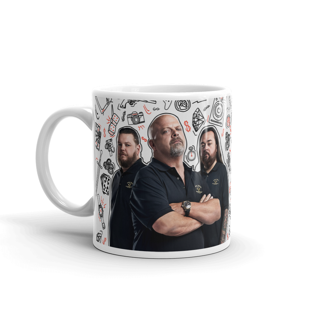 Pawn Stars Doodles White Mug