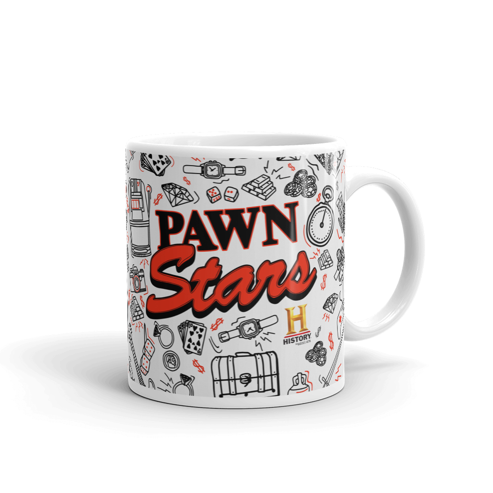 Pawn Stars Doodles White Mug