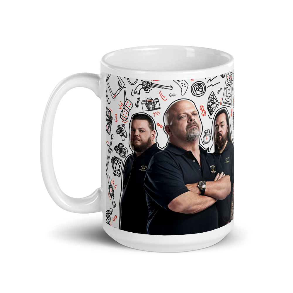 Pawn Stars Doodles White Mug