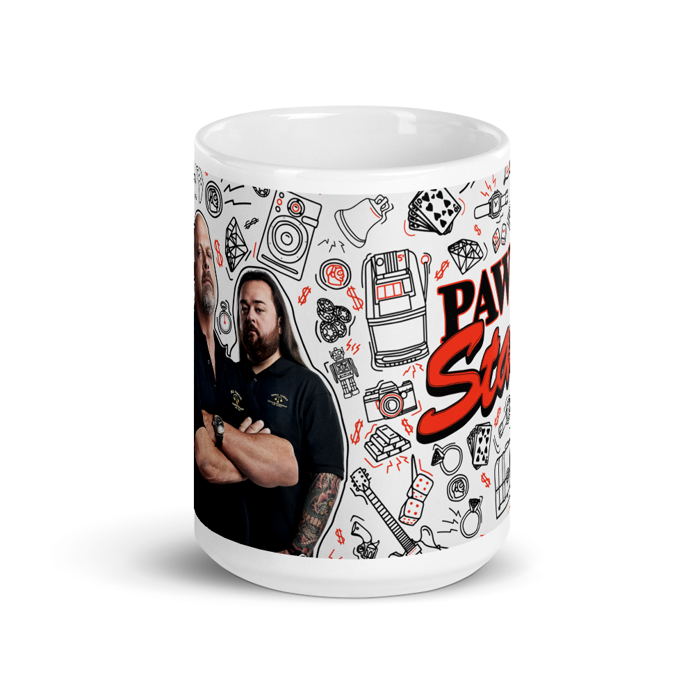 Pawn Stars Doodles White Mug